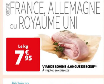 Auchan Supermarché VIANDE BOVINE LANGUE DE BŒUF offre