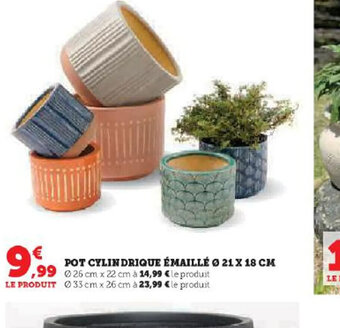POT CYLINDRIQUE ĂMAILLĂ