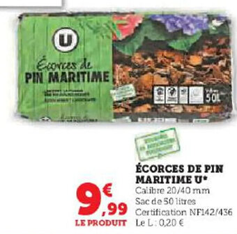 Hyper U ÉCORCES DE PIN MARITIME U offre