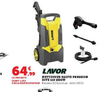 Hyper U NETTOYEUR HAUTE PRESSION DIVE 110 1500W offre