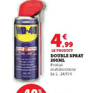 Hyper U LE PRODUIT DOUBLE SPRAY 200ML offre