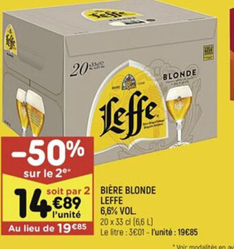 BIÈRE BLONDE LEFFE