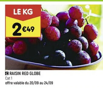 Leader Price RAISIN RED GLOBE offre