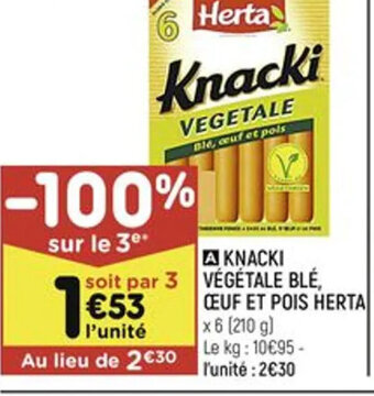 KNACKI VĂGĂTALE BLĂ, CEUF ET POIS HERTA