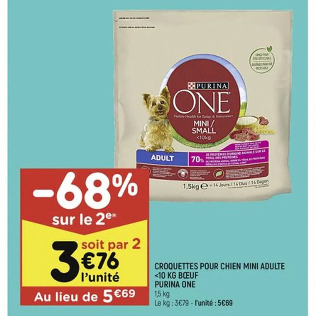 Promo CROQUETTES POUR CHIEN MINI ADULTE chez Leader Price