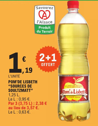 POM'DE LISBETH SOURCES DE SOULTZMATT