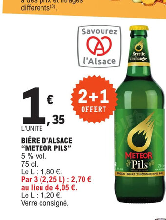 E.Leclerc Express BIÉRE D'ALSACE METEOR PILS offre