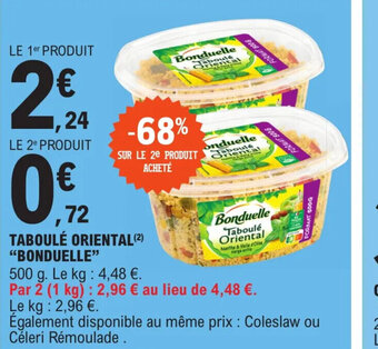 E.Leclerc Express TABOULÉ ORIENTAL BONDUELLE offre
