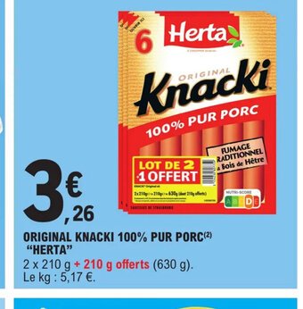 ORIGINAL KNACKI 100% PUR PORC HERTA
