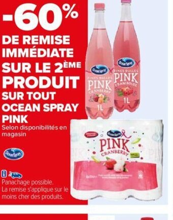 Carrefour Ocean spray pink offre