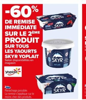 Carrefour Skyr yoplait offre