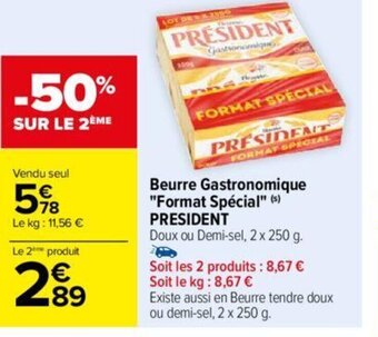Carrefour Beurre Gastronomique Format Spécial offre