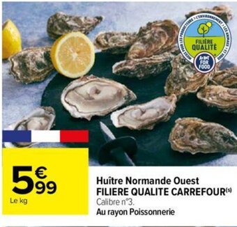 Carrefour Huître Normande Ouest FILIERE QUALITE CARREFOUR(S) Calibre nº3. offre
