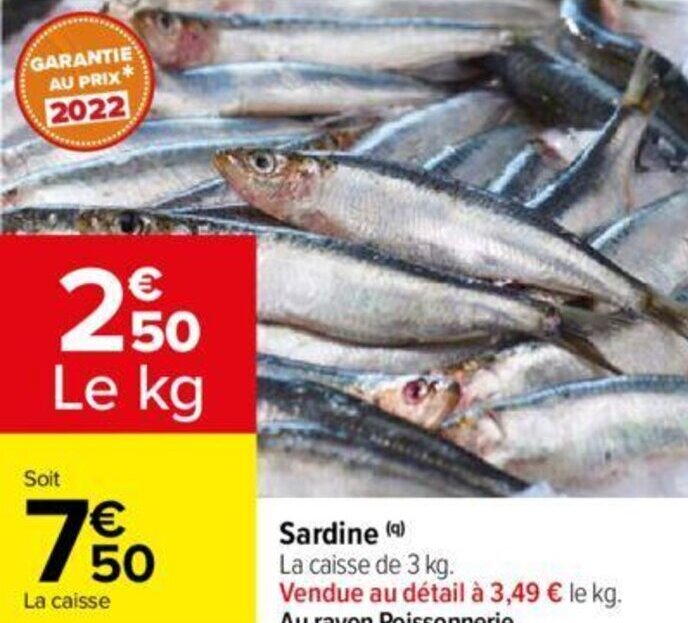 Promo Sardine (9) chez Carrefour
