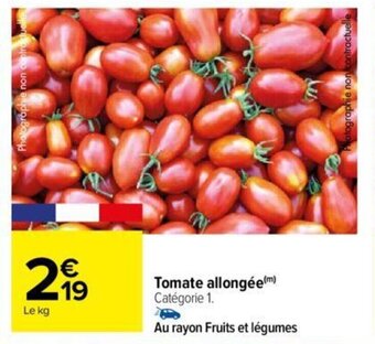 Carrefour Tomate allongée(™) Catégorie 1. offre