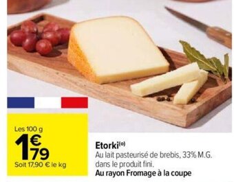 Carrefour Etorki(⁰) offre