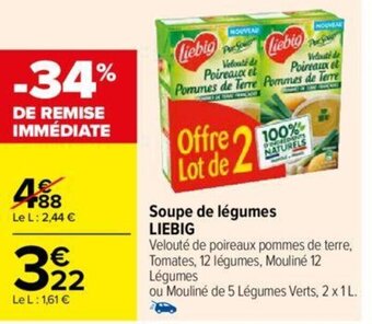 Carrefour Soupe de légumes LIEBIG offre