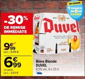 Carrefour Bière Blonde DUVEL offre