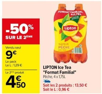 Carrefour LIPTON Ice Tea "Format Familial" offre