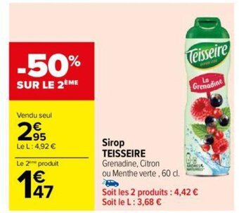 Carrefour Sirop TEISSEIRE offre