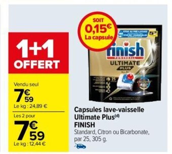 Carrefour Capsules lave-vaisselle Ultimate Plus(d) FINISH offre