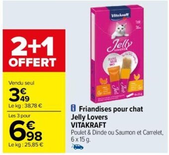 Carrefour Friandises pour chat Jelly Lovers VITAKRAFT offre