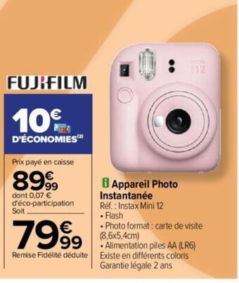 Carrefour Appareil Photo Instantanée offre
