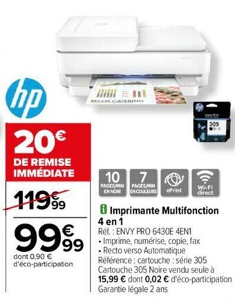 Carrefour Imprimante Multifonction 4 en 1 offre