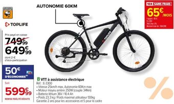 Carrefour VTT à assistance électrique offre