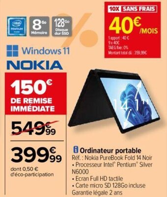 Carrefour i Ordinateur portable offre