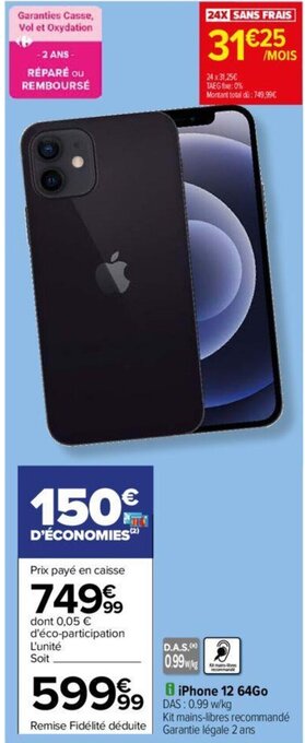 Carrefour i iPhone 12 64Go offre