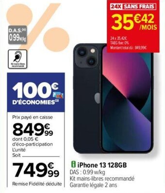 Carrefour i iPhone 13 128GB offre