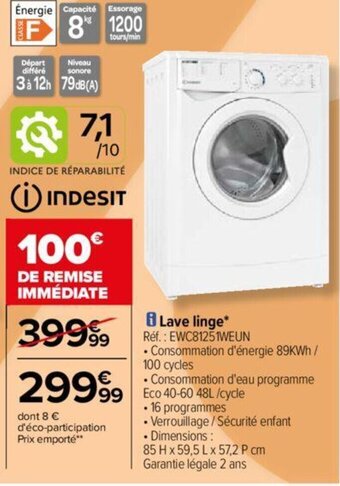 Carrefour Lave linge offre