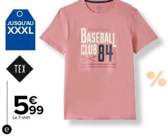 Carrefour T-shirt imprime Homme offre