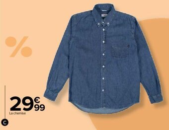 Carrefour Chemise en Jean Homme offre