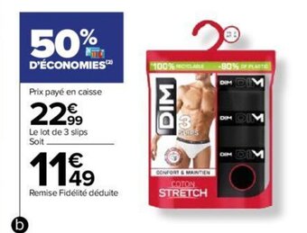 Carrefour Slips Homme offre