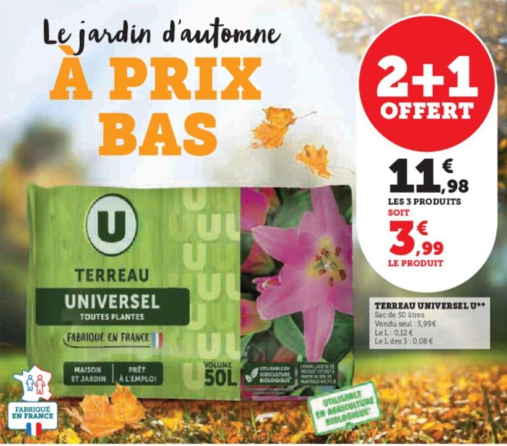 Super U TERREAU UNIVERSEL U offre