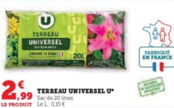 Super U TERREAU UNIVERSEL U offre