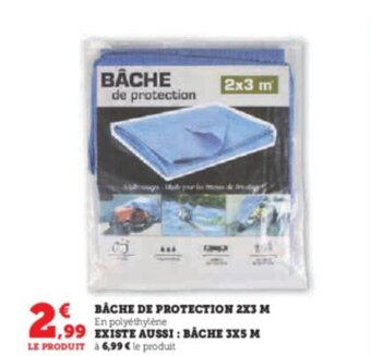 Super U BÂCHE DE PROTECTION 2X3 M En polyéthylène : BACHE 3X5 M offre