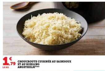CHOUCROUTE CUISINÉE AU SAINDOUX
