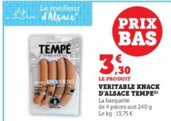 Super U VERITABLE KNACK D'ALSACE TEMPE) offre
