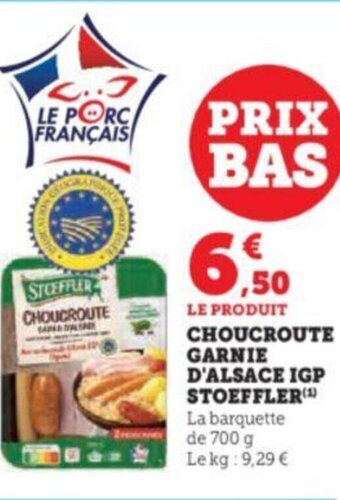 Super U CHOUCROUTE GARNIE D'ALSACE IGP STOEFFLER offre