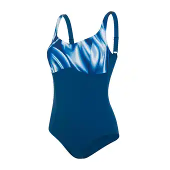Decathlon Maillot de bain 1 pièce imprimé contourlustre femme speedo scu offre