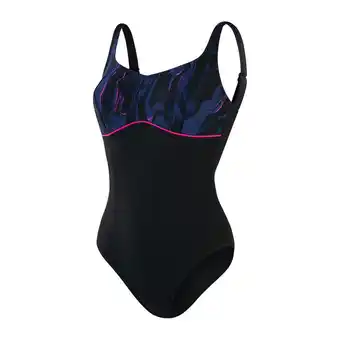 Decathlon Maillot de bain 1 pièce imprimé forme femme speedo contlustre offre