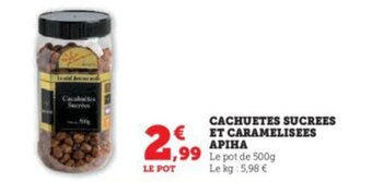 CACHUETES SUCREES ET CARAMELISEES APIHA