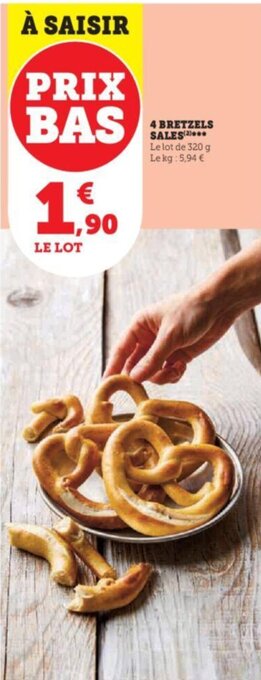 Super U 4 BRETZELS SALES offre