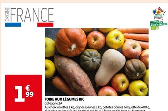 Auchan FOIRE AUX LÉGUMES BIO offre