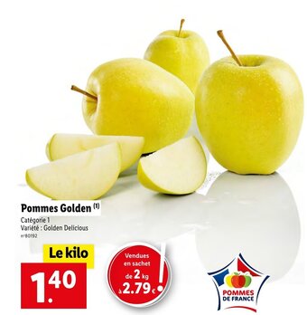 Lidl Pommes Golden (¹) offre