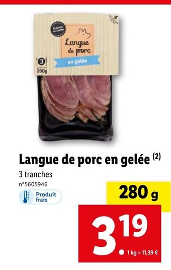 Lidl Langue de porc en gelée (²) offre