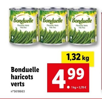 Lidl Bonduelle haricots verts offre